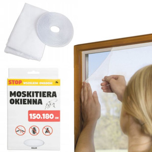 Moskitiera Siatka Okno Owady Komary 150x180 +rzep