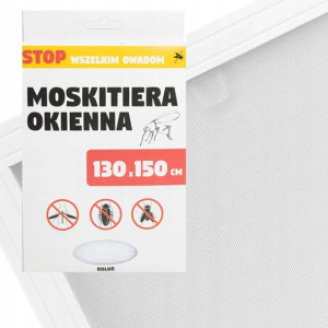 Siatka Na Okno Owady 130x150+rzep Biały Moskitiery