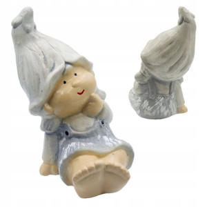 Figurka Ogrodowa Siedząca Dziewczynka Elf 17/9cm