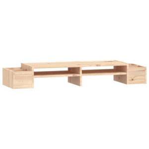 Podstawka na monitor, 100x27,5x15 cm, lite drewno sosnowe