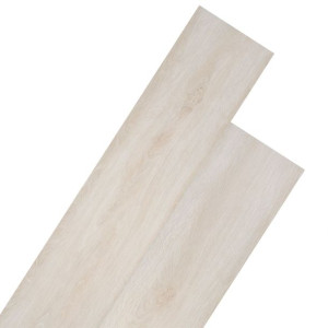 Panele podłogowe z PVC, 4,46 m², 3 mm, biały dąb, bez kleju