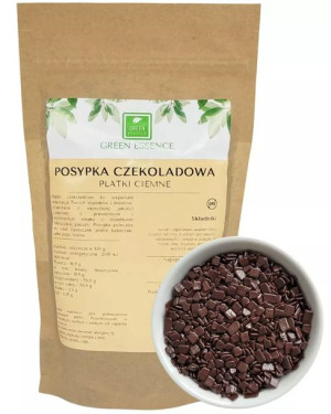 Posypka czekoladowa błyszcząca gorzka czekolada 250 g Płatki czekoladowe Sc
