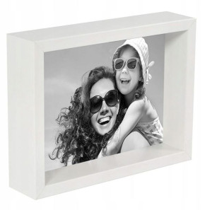 Ramka biała 20x25 cm box głęboka na zdjęcia