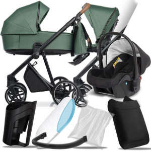 Wózek 3w1 Roan Ivi Boho Green I + Kite Karwala