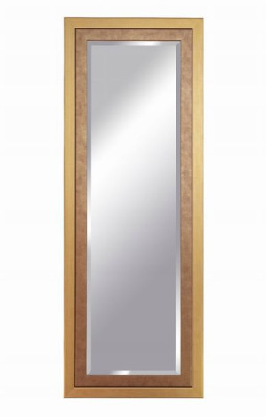 Lustro wiszące drewniane 143x43cm złote