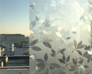 3D Folia Okienna Statyczna FANTAZYJNE LIŚCIE 67,5x150cm