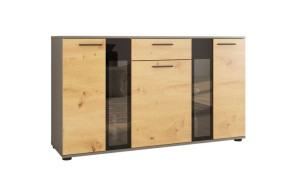 Nowoczesna KOMODA SONIA 140cm MATERA + DĄB ARTISAN Kolory do Wyboru