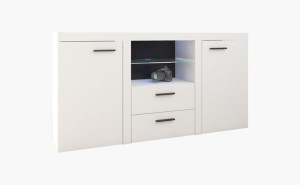 Nowoczesna KOMODA RUMI 2F-2S 156cm BIAŁA  Kolory do Wyboru