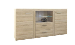 Nowoczesna KOMODA RUMI 2F-2S 156cm DĄB SONOMA Kolory do Wyboru