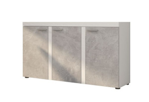 Pojemna KOMODA RUMI 3F 148cm BIAŁA + BETON JASNY Dużo Kolorów w ofercie
