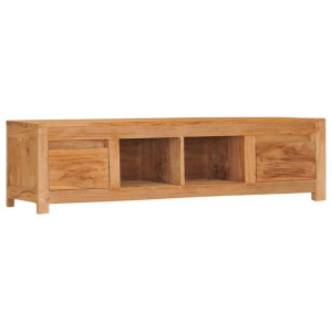 Szafka pod telewizor, 135x30x35 cm, lite drewno tekowe