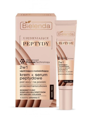 Bielenda Ujędrniające Peptydy Ujędniająco-Rozświetlający Krem - Serum pepty
