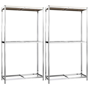 2-poziomowe regały na opony, 2 szt., 110x40x180 cm, stal