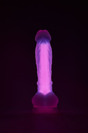 Radiant Soft Silicone Glow In The Dark Dildo Large Pink