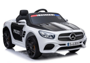Pojazd na Akumulator Auto Mercedes SL500 Policja Biały