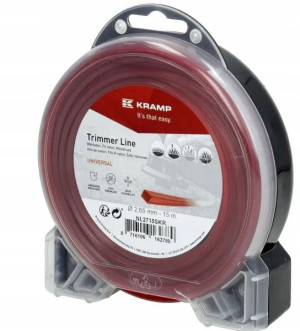 Żyłka tnąca Ø 2.65 mm 15 m kwadratowa czerwona