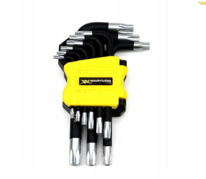 Zestaw kluczy TORX T10-T50 ze stali S2, Waryński
