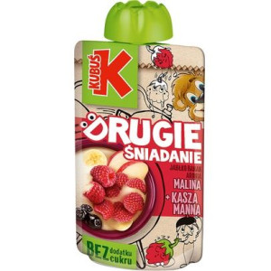 Kubuś Drugie śniadanie Mus jabłko banan aronia malina + kasza manna 100 g
