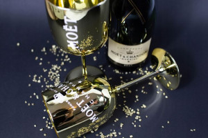 6x Kieliszek Moet Chandon do szampana Złoty