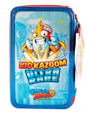 Super Zings Piórnik z Wyposażeniem 3 Komory