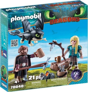 Playmobil 70040 Czkawka I Astrid Z Małym Smokiem