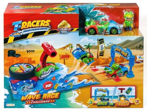 T-RACERS Zestaw Wave Race Chalange Autko Wyrzutnia