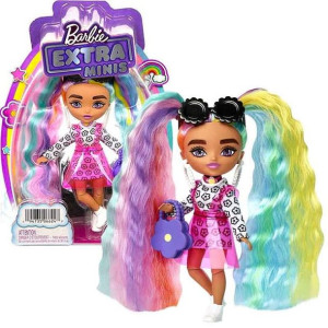 BARBIE EXTRA Minis Lalka Tęczowe Włosy HHF82