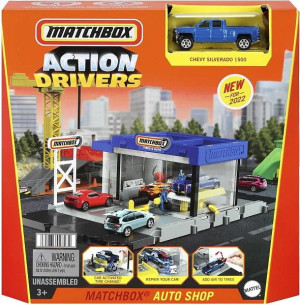 Matchbox Warszat Samochodowy Mechanik +Autko HDL34