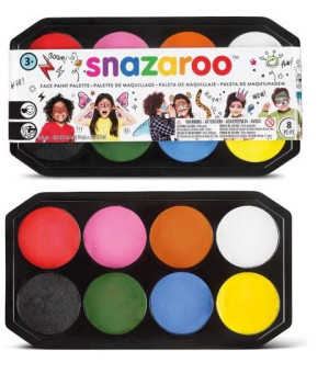 SNAZAROO Paleta 18ml x 8 - Zestaw Farb Do Twarzy