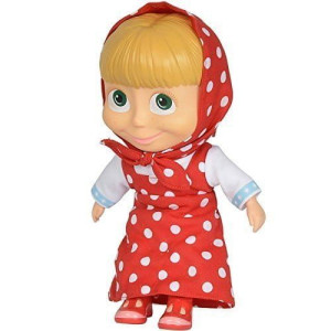 Masza i Niedźwiedź Lalka Masha 23 cm Czerwona