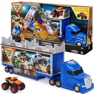 Monster Jam Zestaw 2w1 Transporter Rampa + Autko