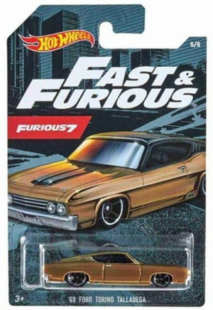 HOT WHEELS FAST FURIOUS 69 Ford Torino Talladega