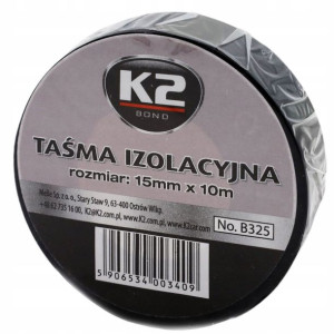 Taśma Izolacyjna K2 Elastyczna Czarna 15mmx10m