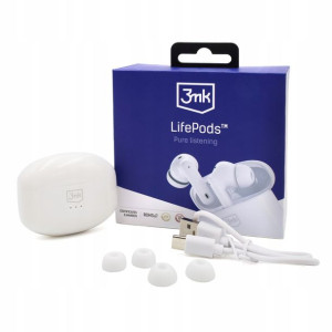 3MK Słuchawki białe LifePods White Bluetooth