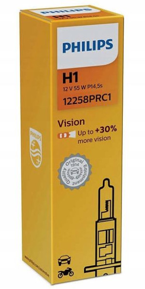 Żarówka Philips H1 Vision 12V 55W + 30%