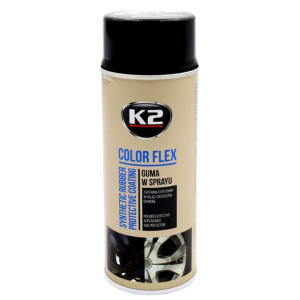 Guma w Sprayu K2 Color Flex Czarny Połysk 400ml
