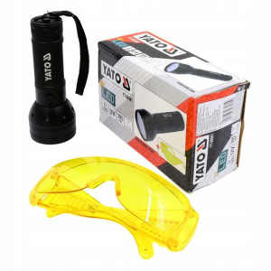 Latarka UV 51 LED + Okulary UV Yato