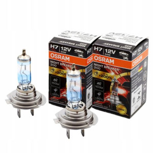 Żarówki Osram H7 Night Breaker 200 +150m 2 sztuki