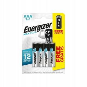Baterie Energizer Alkaliczna AAA LR3 Max Plus 4szt