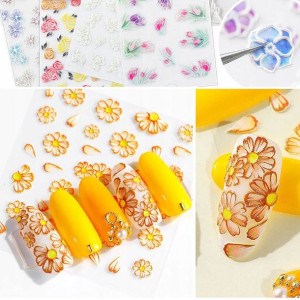 Naklejki 3D Nail Stickers samoprzylepne XXL wybór