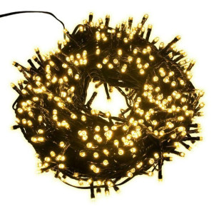 Lampki choinkowe świąteczne 300 LED wewnętrze zewnętrze ciepłe