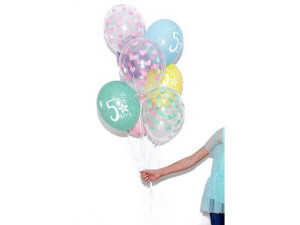 balony 30 cm - miętowe serduszka - crystal clear - 50 szt.