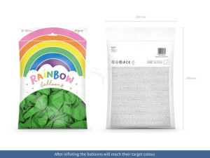 balony rainbow 23 cm metalizowane - jasny zielony - 100 szt.