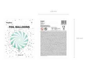  balon foliowy cukierek - 35 cm - miętowy