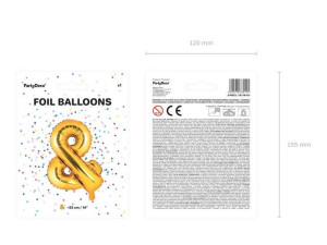 balon foliowy & - et - 35 cm - złoty