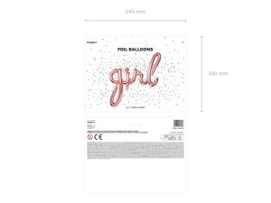 balon foliowy girl - 77 x 70 cm - różowe złoto