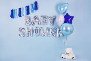 balon foliowy serce - 45 cm - błękitny