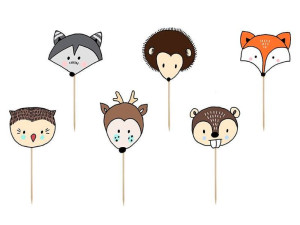 zestaw do muffinek woodland - 6 szt.