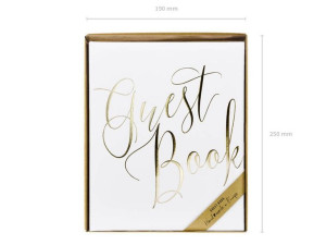 księga gości guest book - 20 x 24,5 cm - 22 kartki - biała