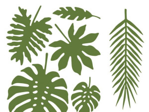 dekoracje aloha - liście tropikalne - 21 szt.